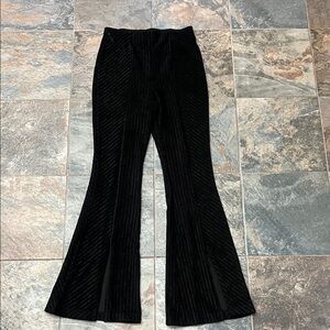 Black Course Corduroy Flared Pants